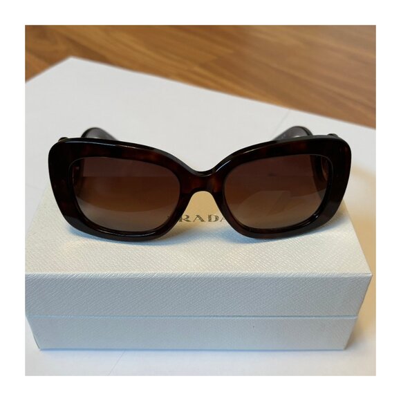Prada Baroque Sunglasses, PR SPR27O, Brown Tortoisehell Sunglasses, Pre-owned - Picture 2 of 5